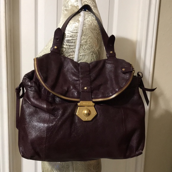 Furla leather satchel with multi compartments and aged bronze hardware. NWOT - Picture 3 of 16